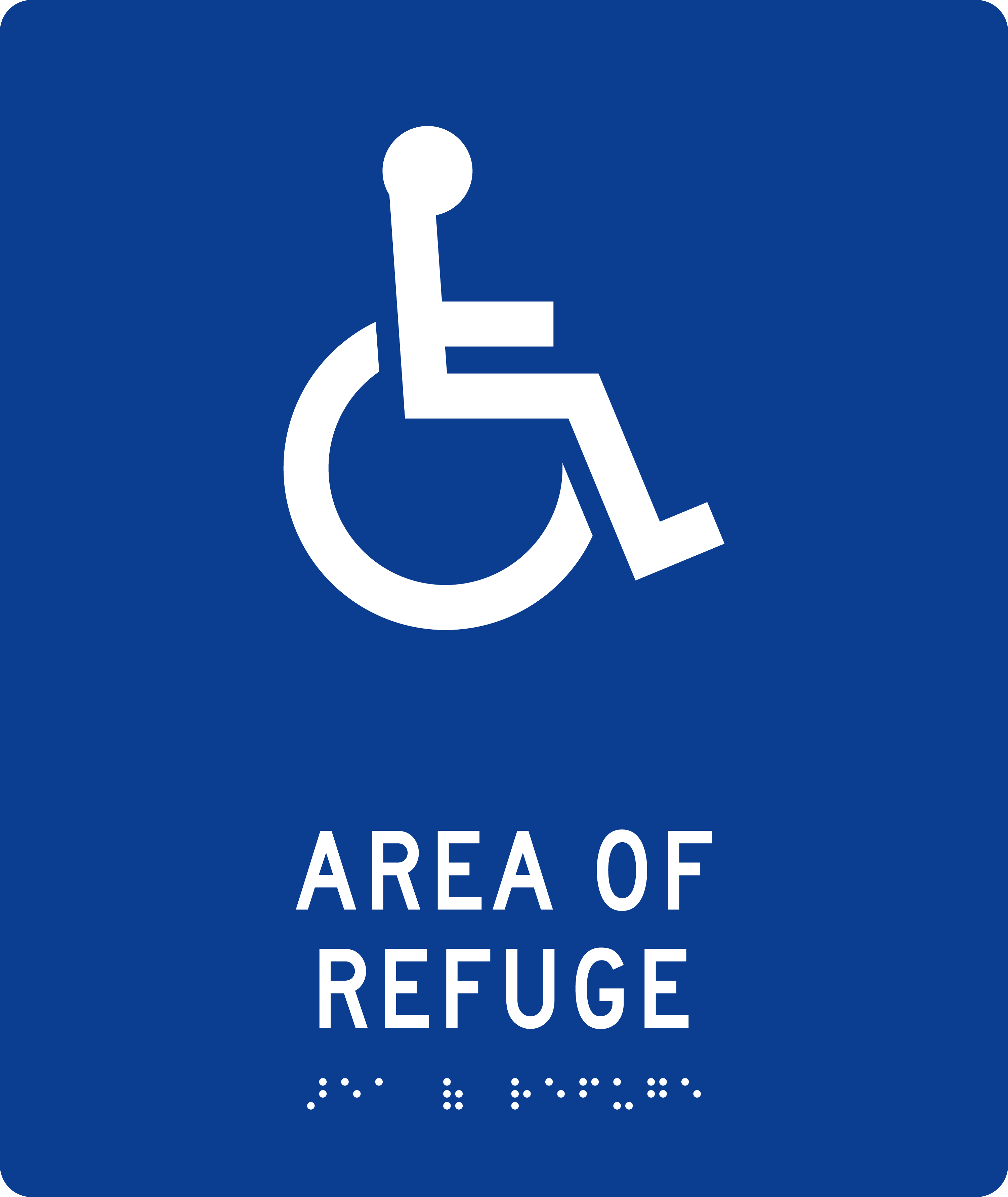 Area of Refuge Sign sign