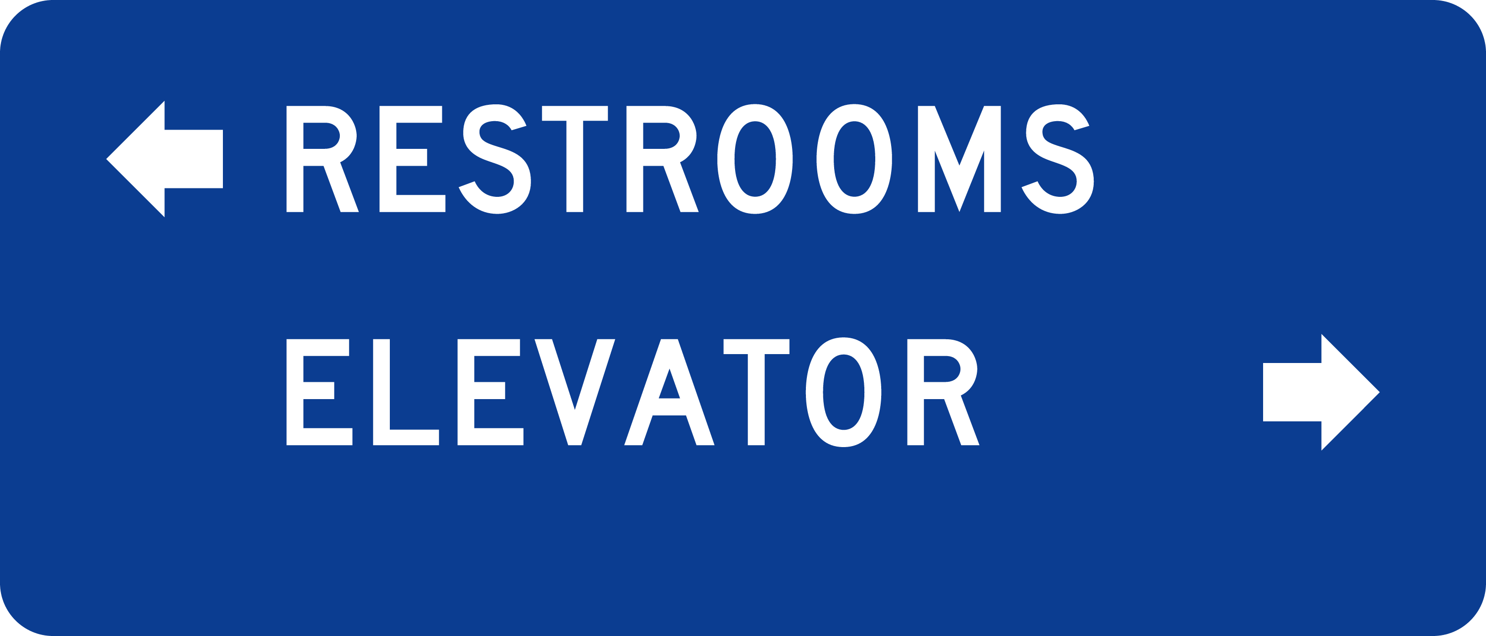 Accessible Directional Sign sign
