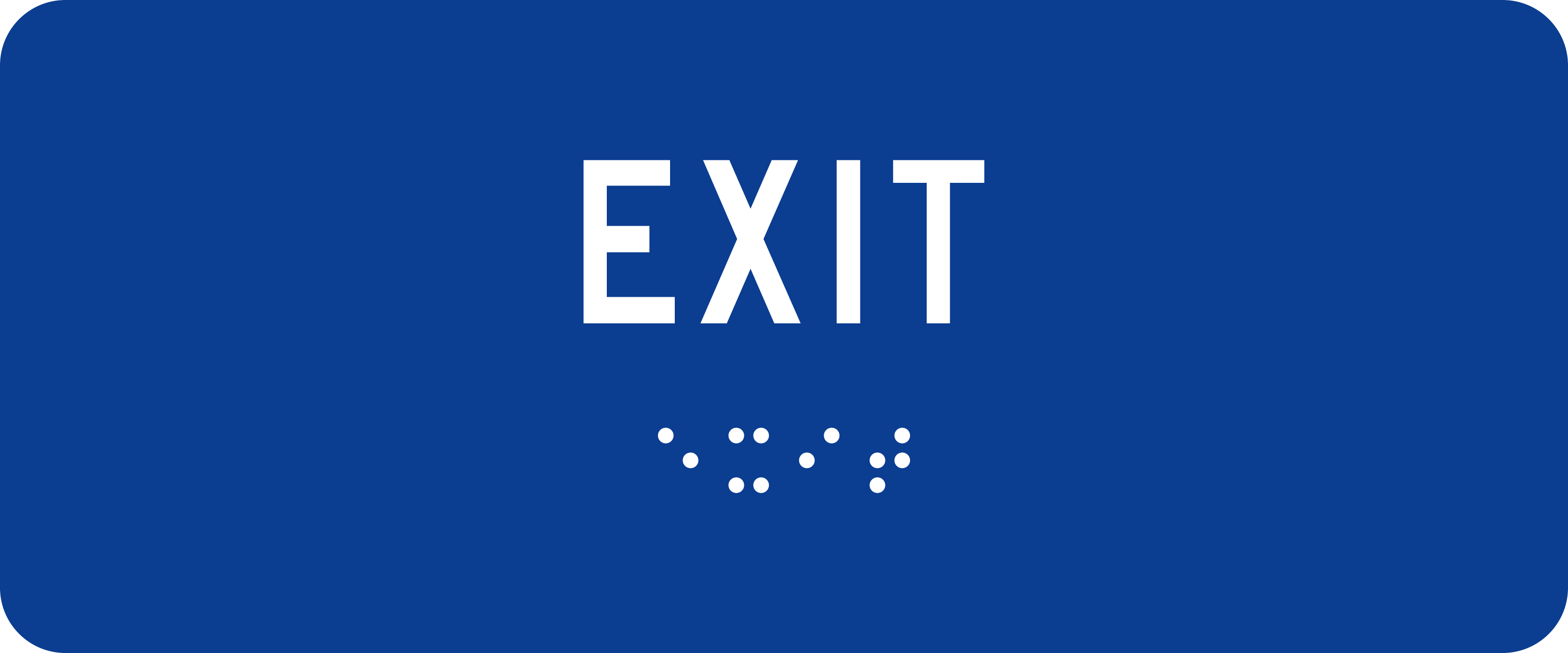 Tactile Exit Sign sign