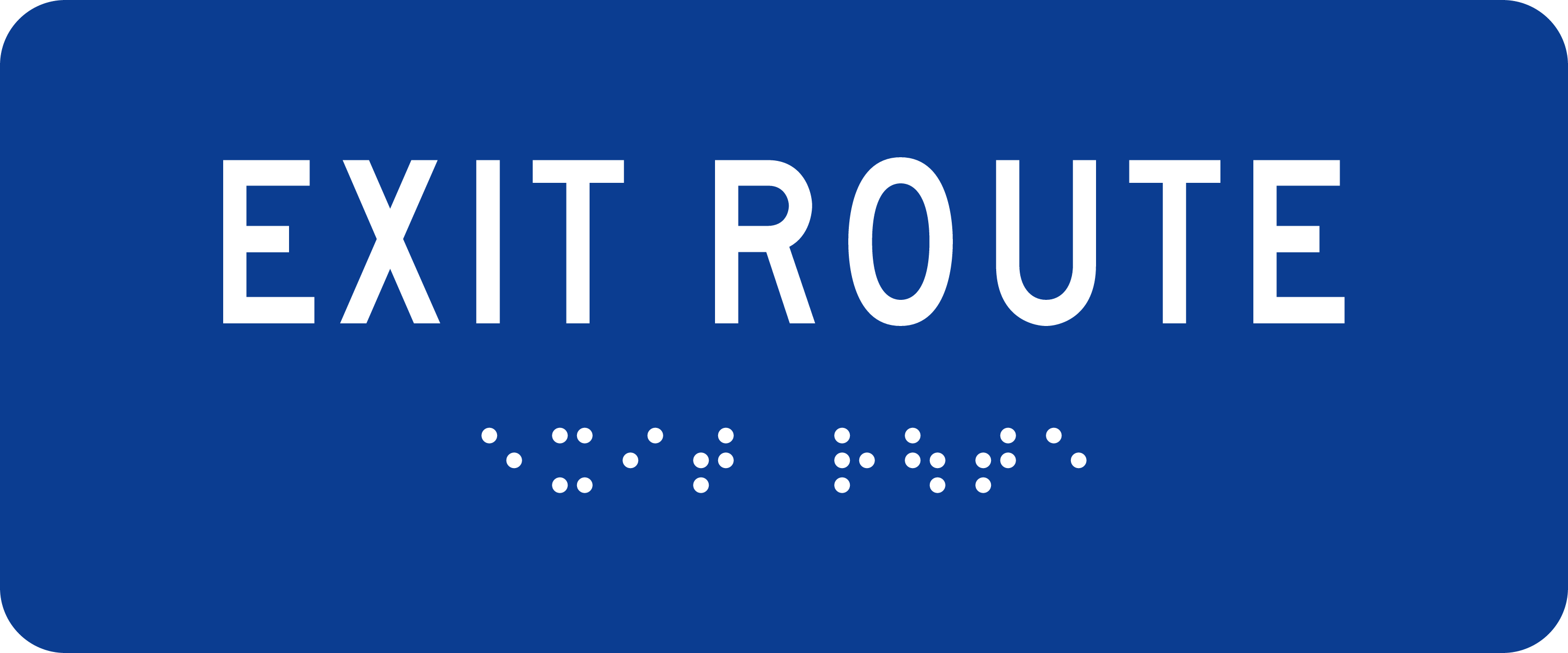 Tactile Exit Sign: EXIT ROUTE sign