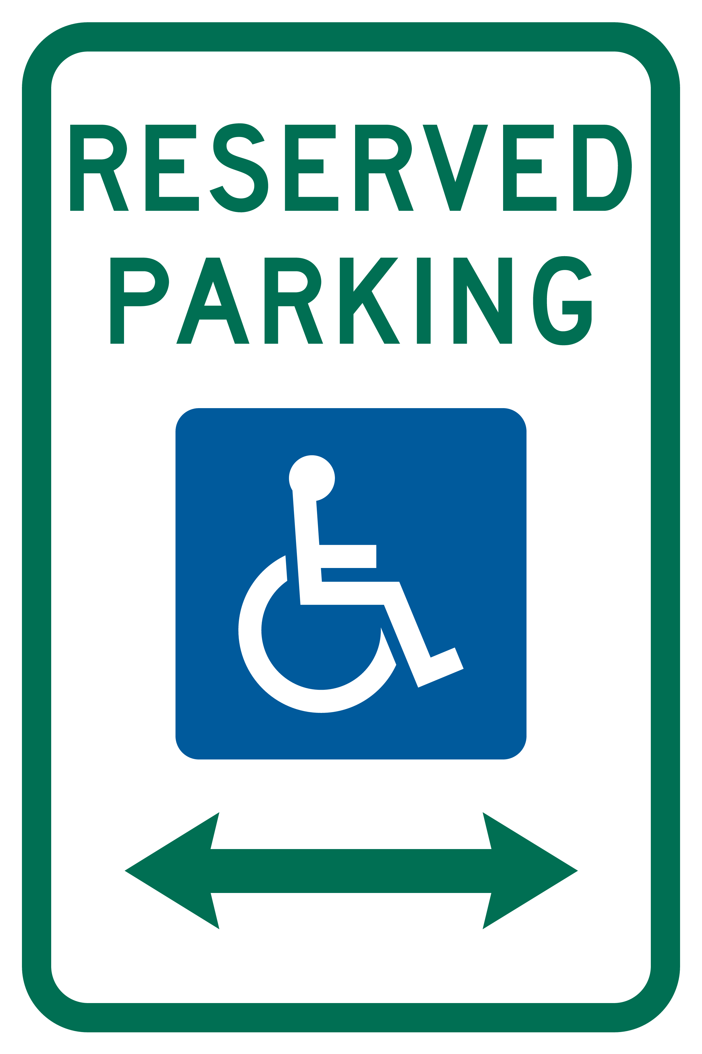Accessible Parking Sign: Both ↔ sign