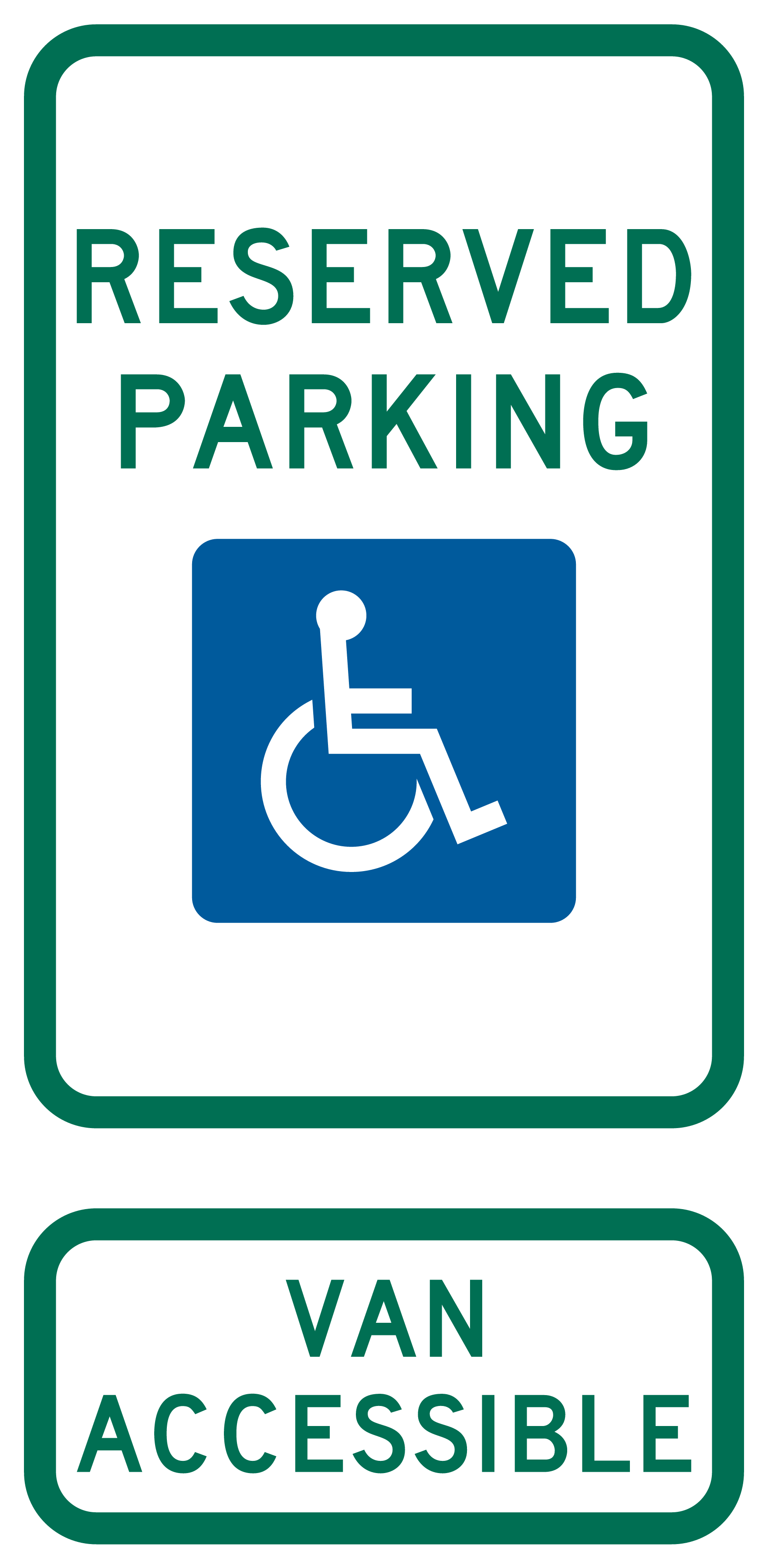Accessible Parking Sign: Yes sign