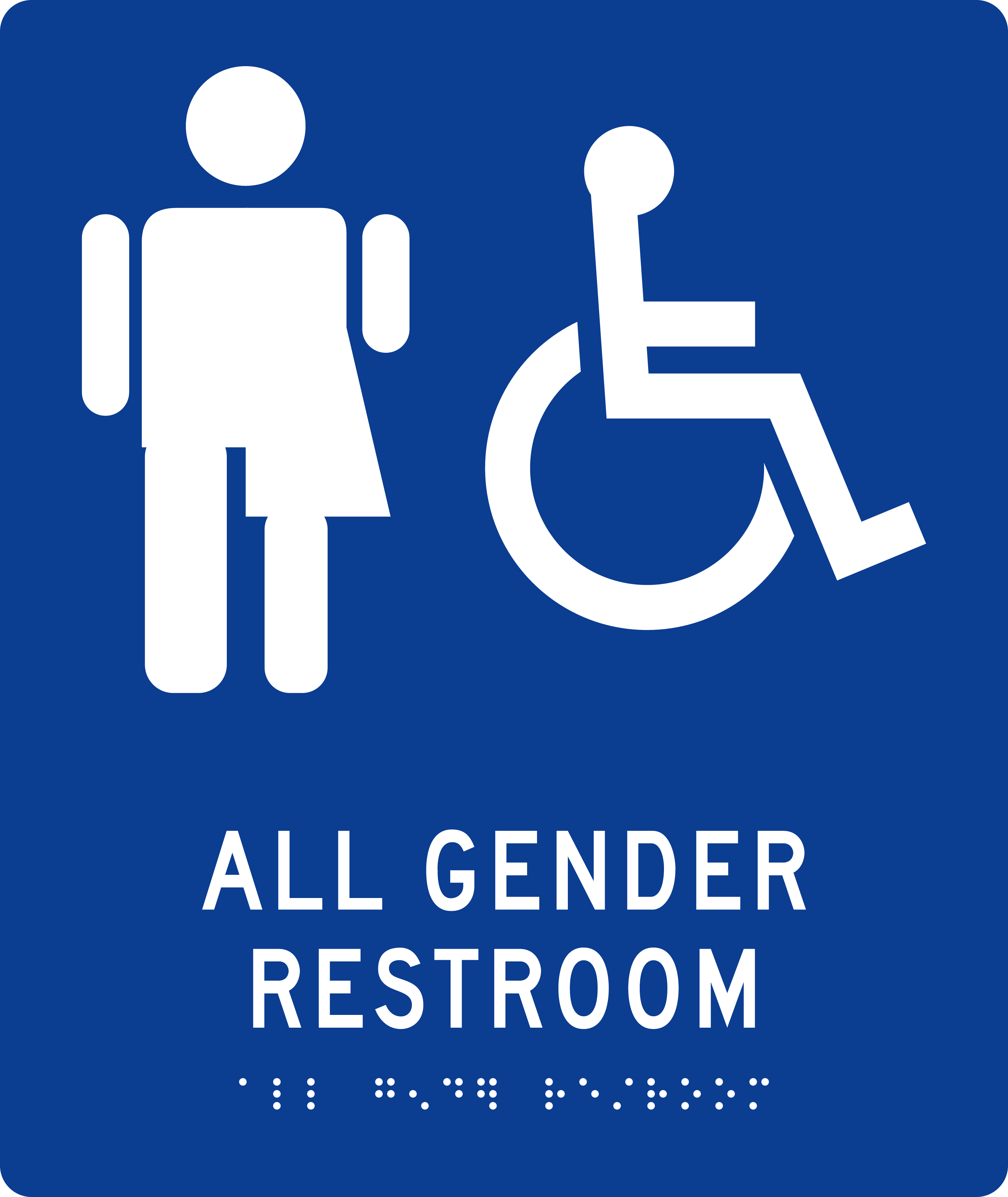 ADA Restroom Sign: All gender sign
