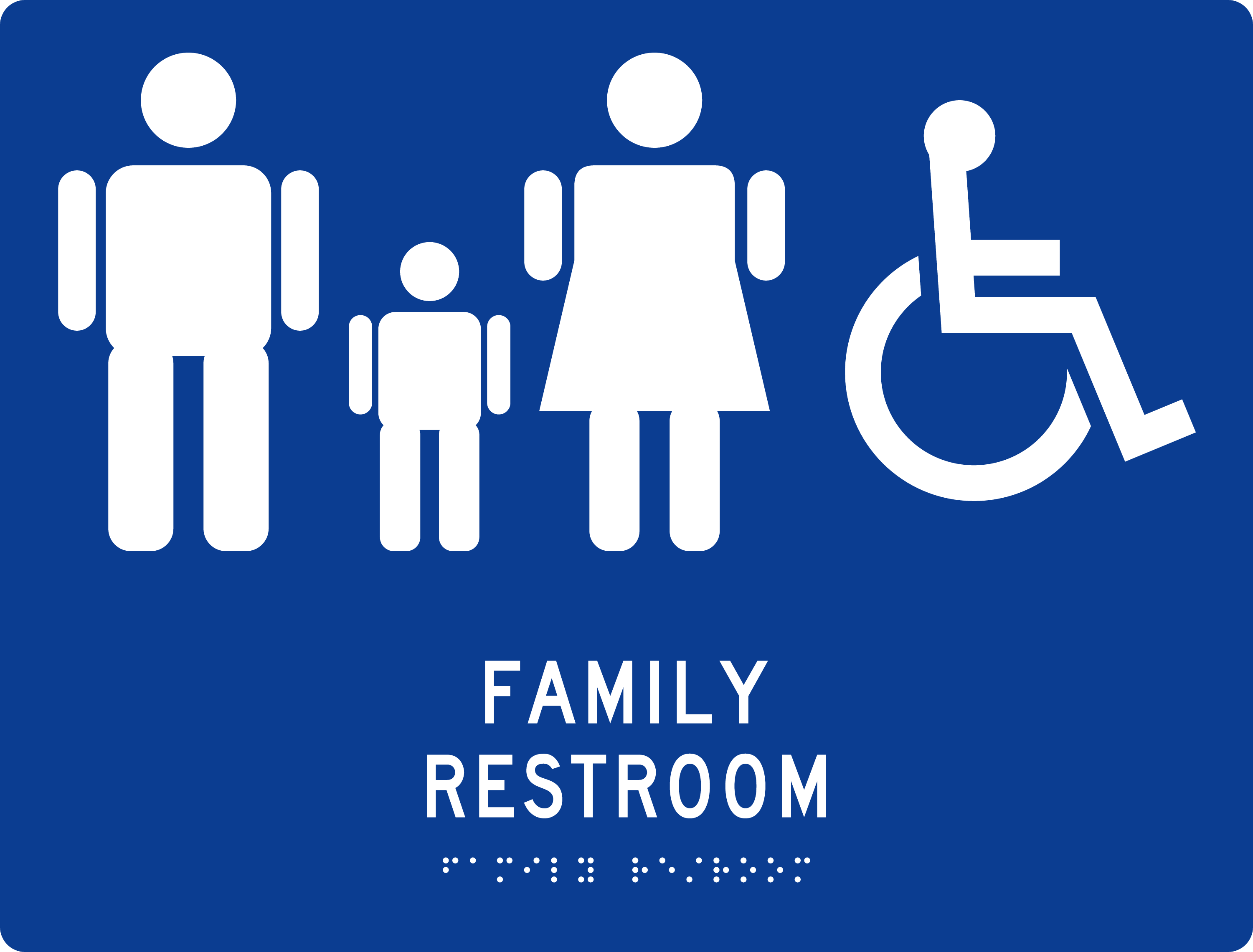 ADA Restroom Sign: Family sign