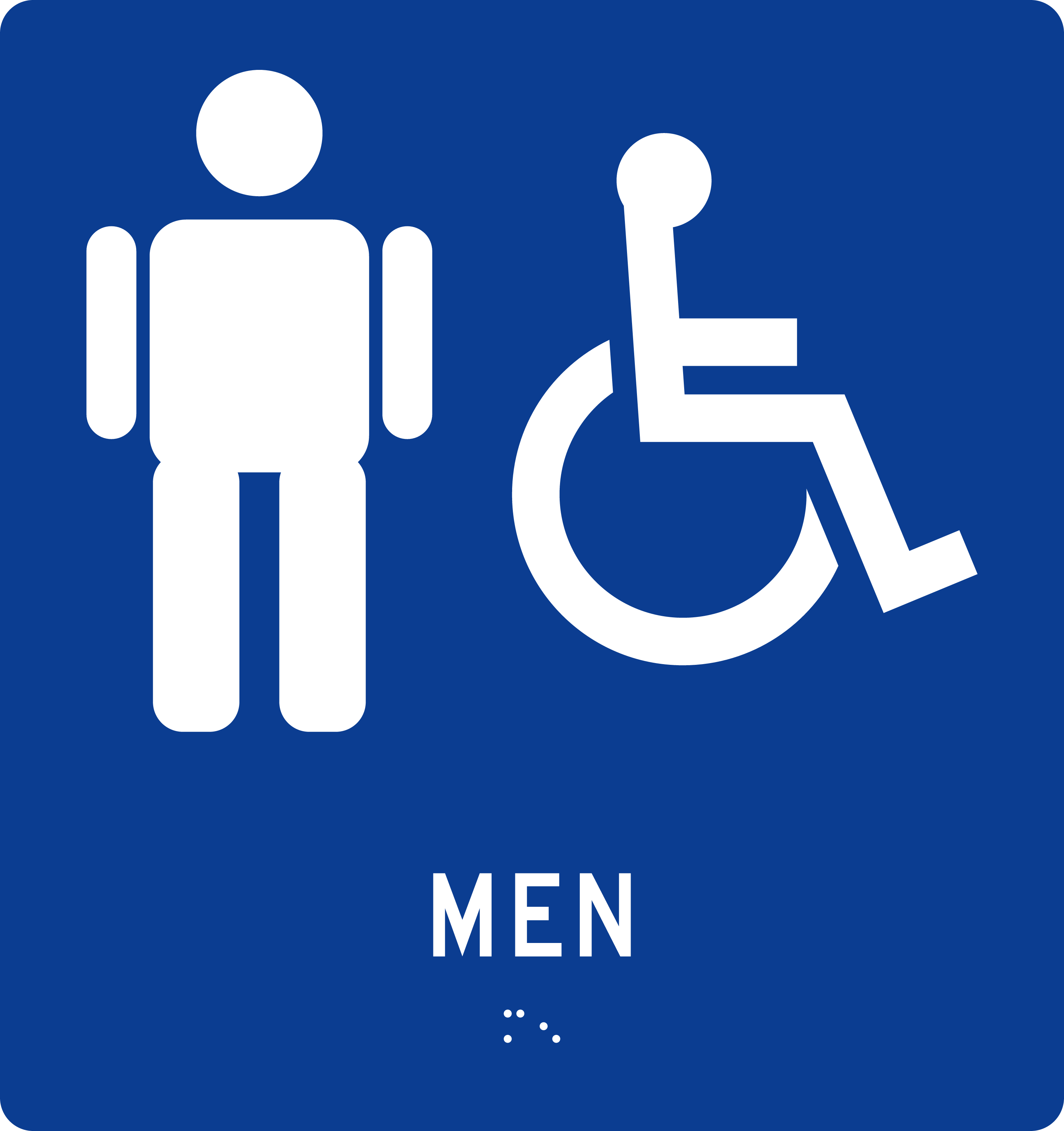 ADA Restroom Sign: Men sign