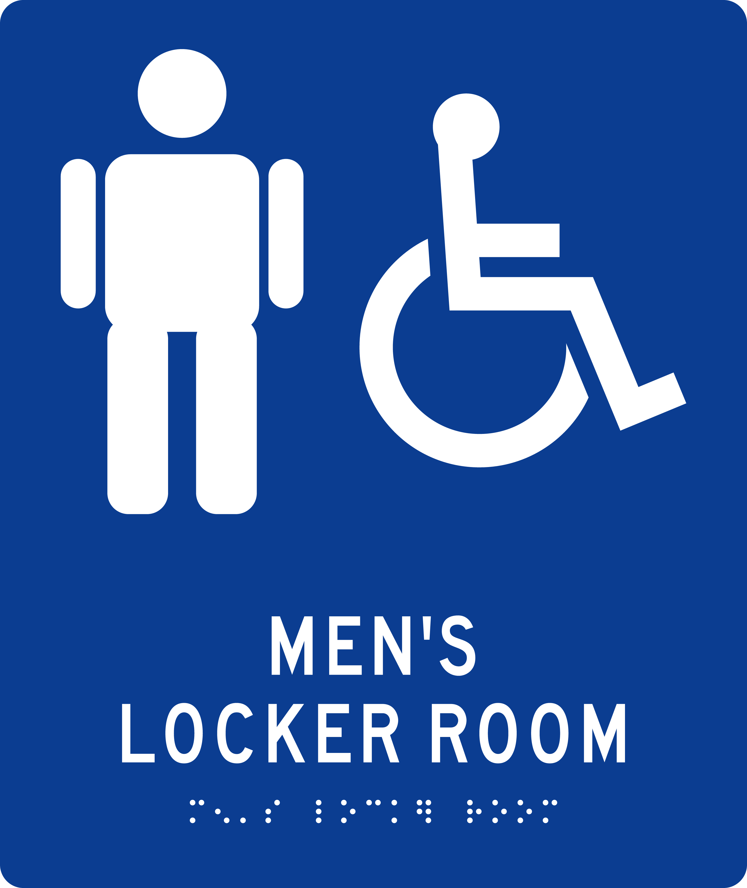 ADA Restroom Sign: Men · MEN'S LOCKER ROOM sign