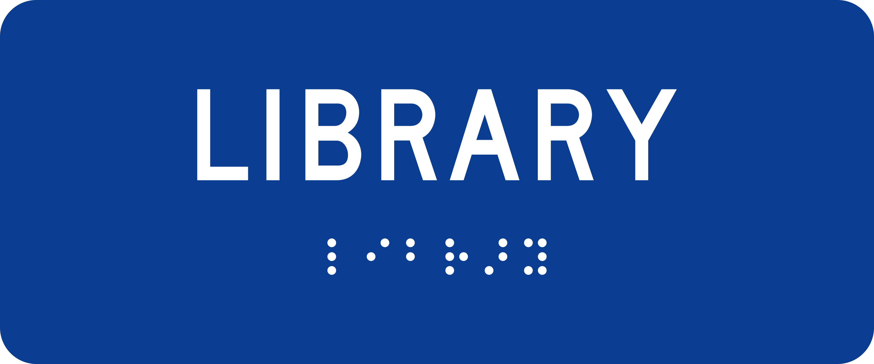 ADA Room Sign: LIBRARY sign