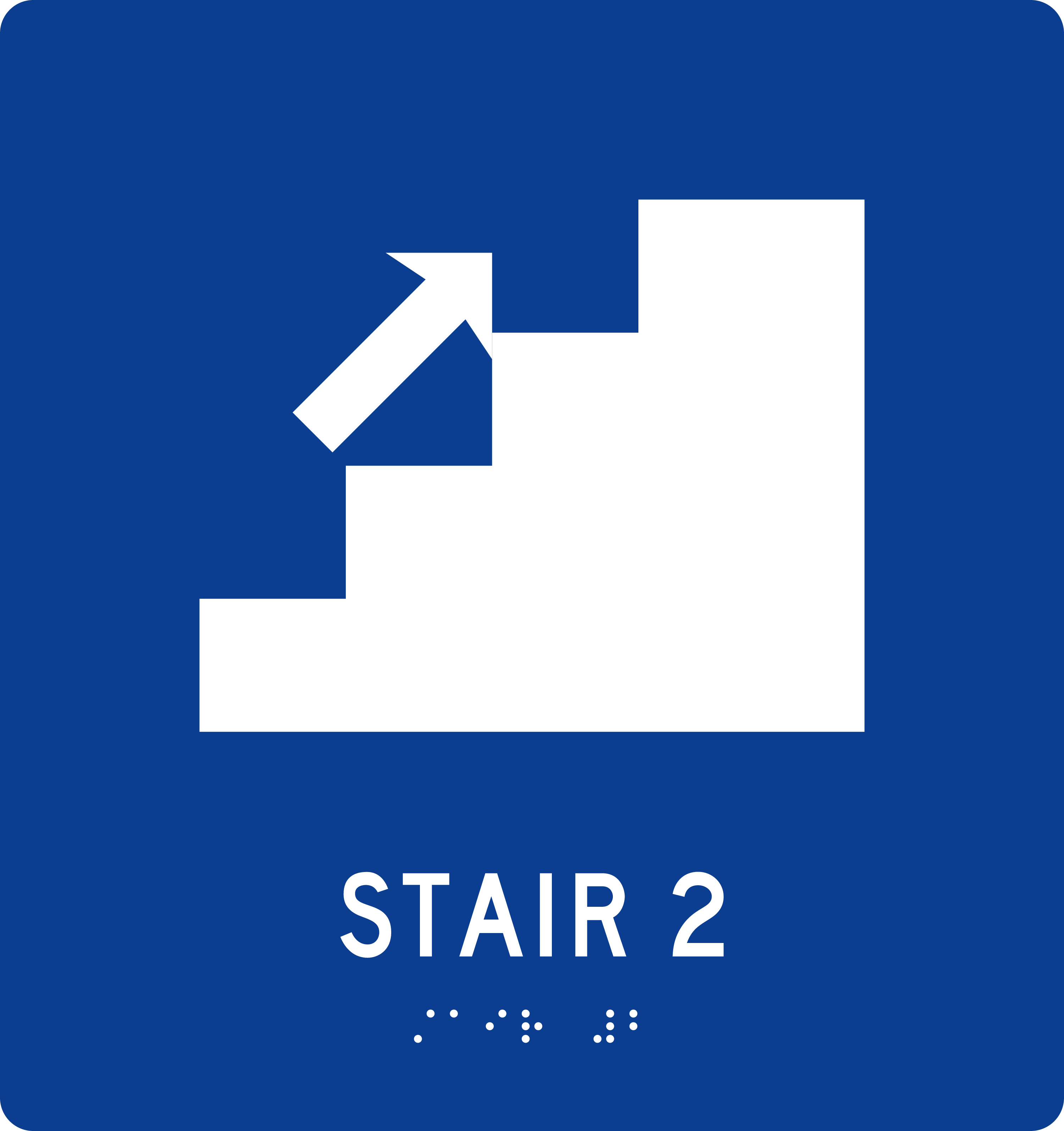 ADA Room Sign: STAIR 2 · Stairs sign