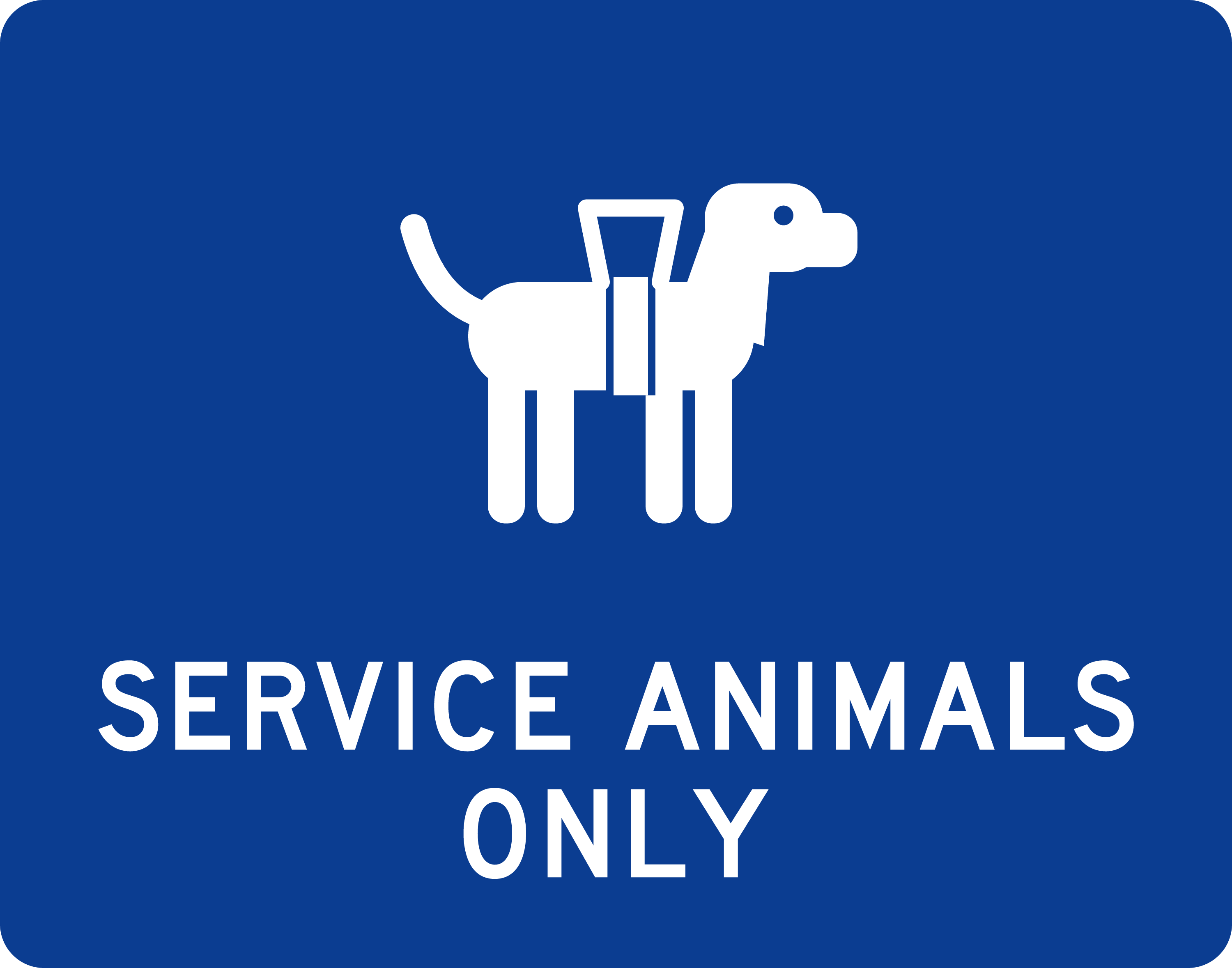 Service Animal Sign: Service animals only sign