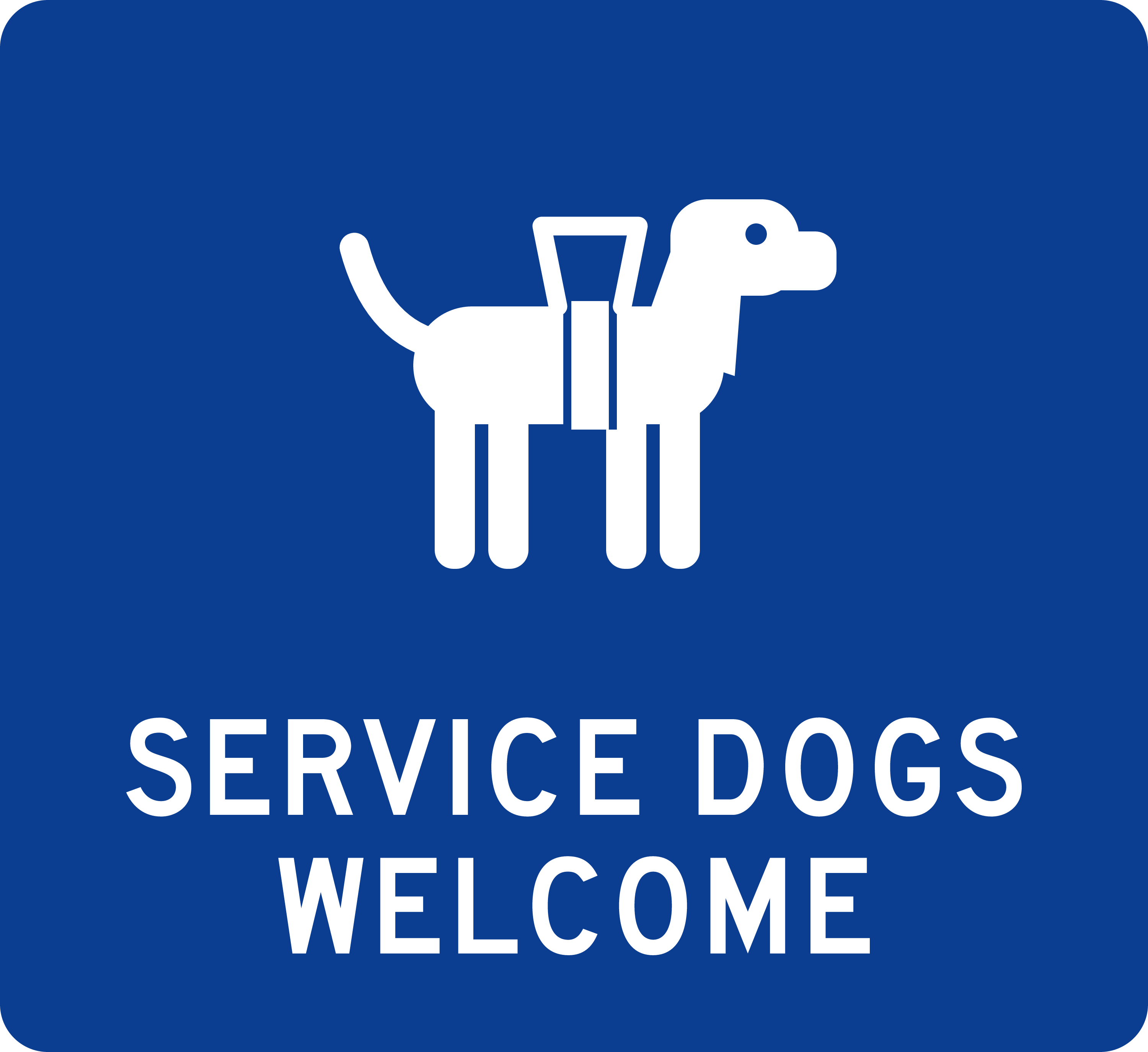 Service Animal Sign: SERVICE DOGS WELCOME sign