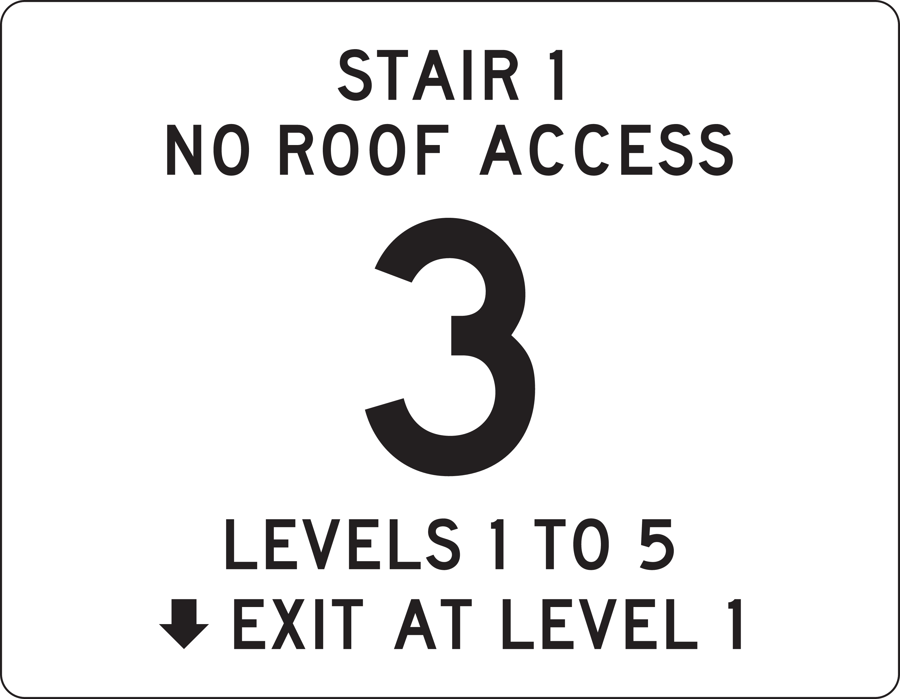 Stairway Sign sign