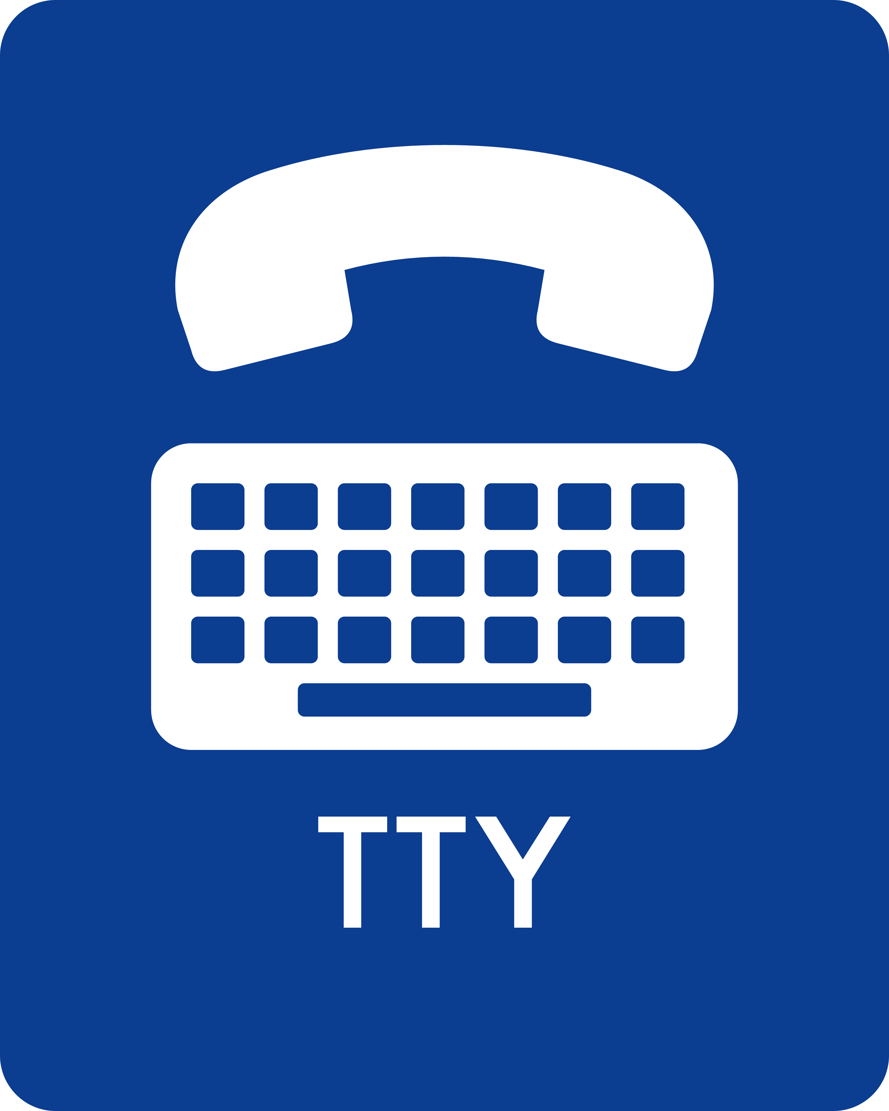 Accessibility Symbol Sign: TTY · TTY sign
